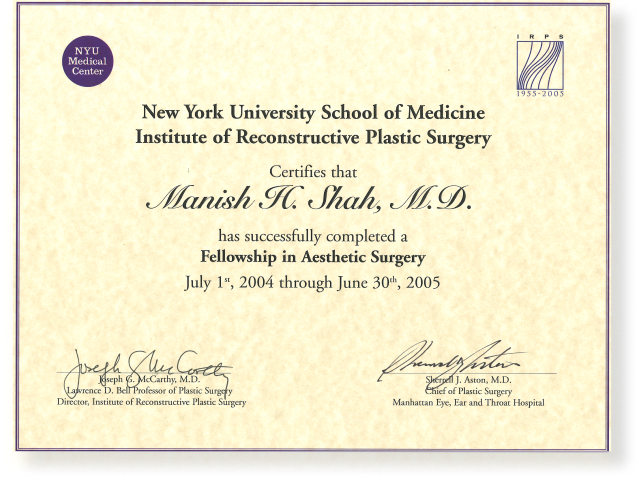 manish shah new york university school of medicine